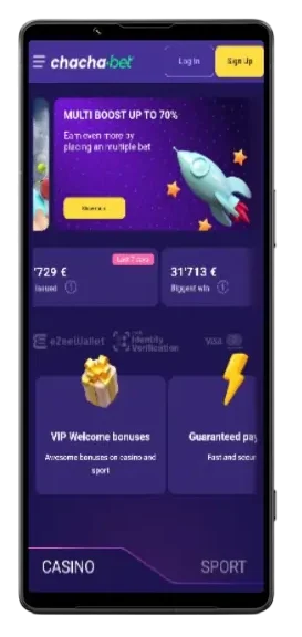 ChaChabet Casino op Mobiel